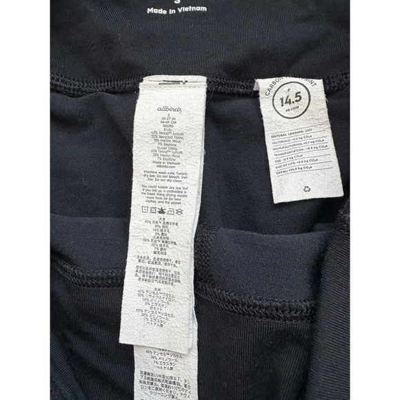Allbirds High Waisted Leggings Yoga Workout Athletic Black Size S - Picture 9 of 9